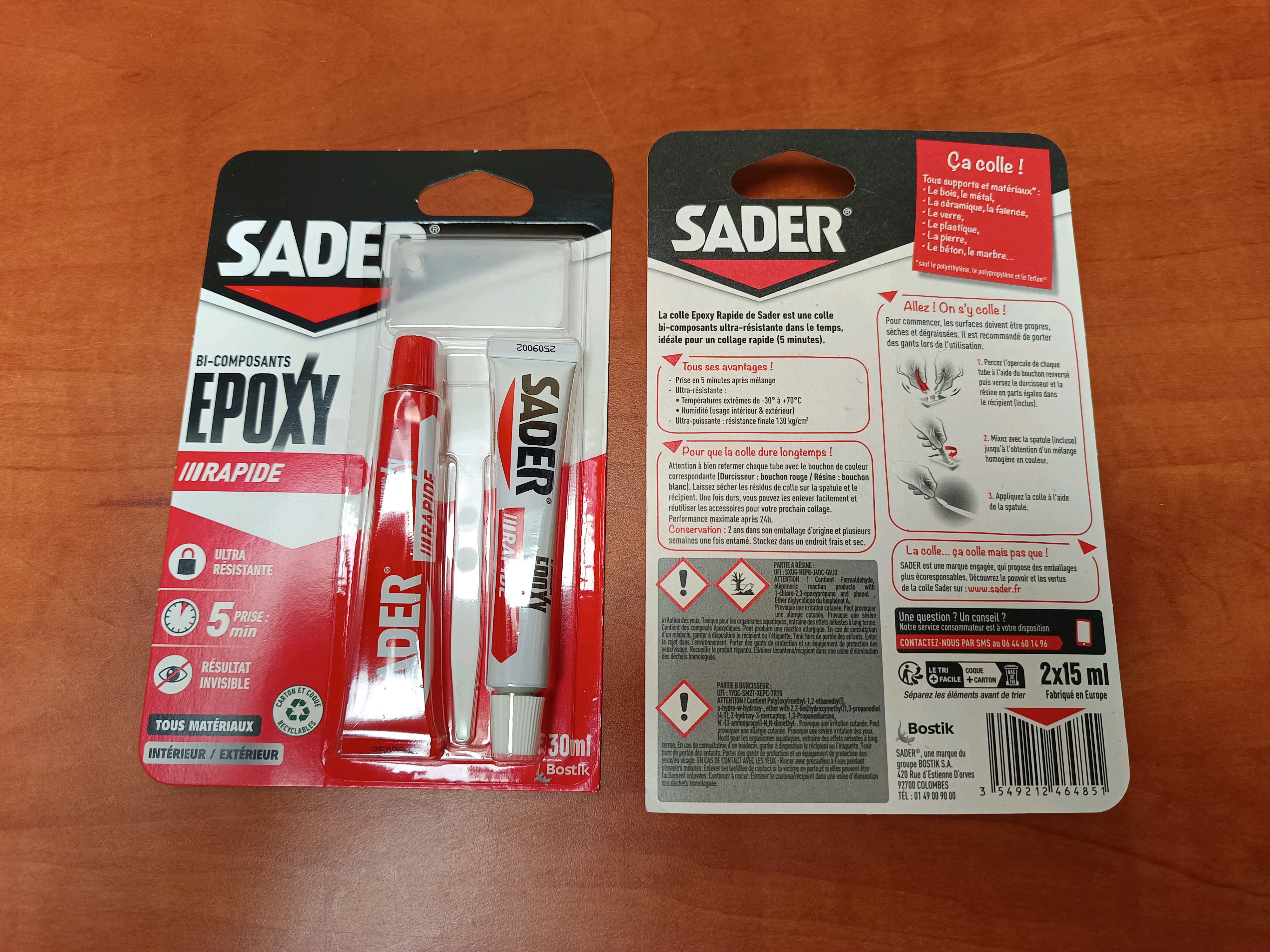 Sader Epoxy bi-composants Rapide 2x15 ml
