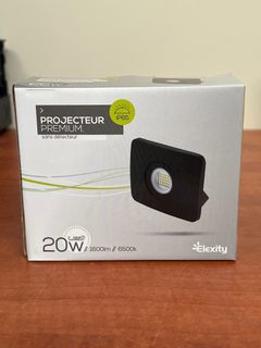 Elexity Projecteur Premium LED 20W IP65 6500K 1600 lm (sans détecteur)