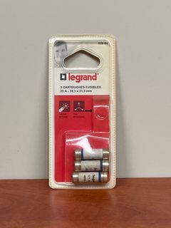 Legrand 929 D4 - 3 cartouches fusibles 25 A, 10,3 x 31,5 mm