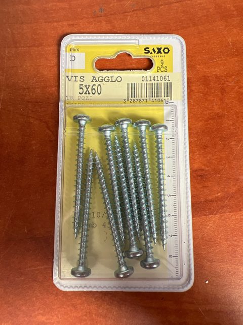 SAXO Vis agglo 5x60 (lot de 9)