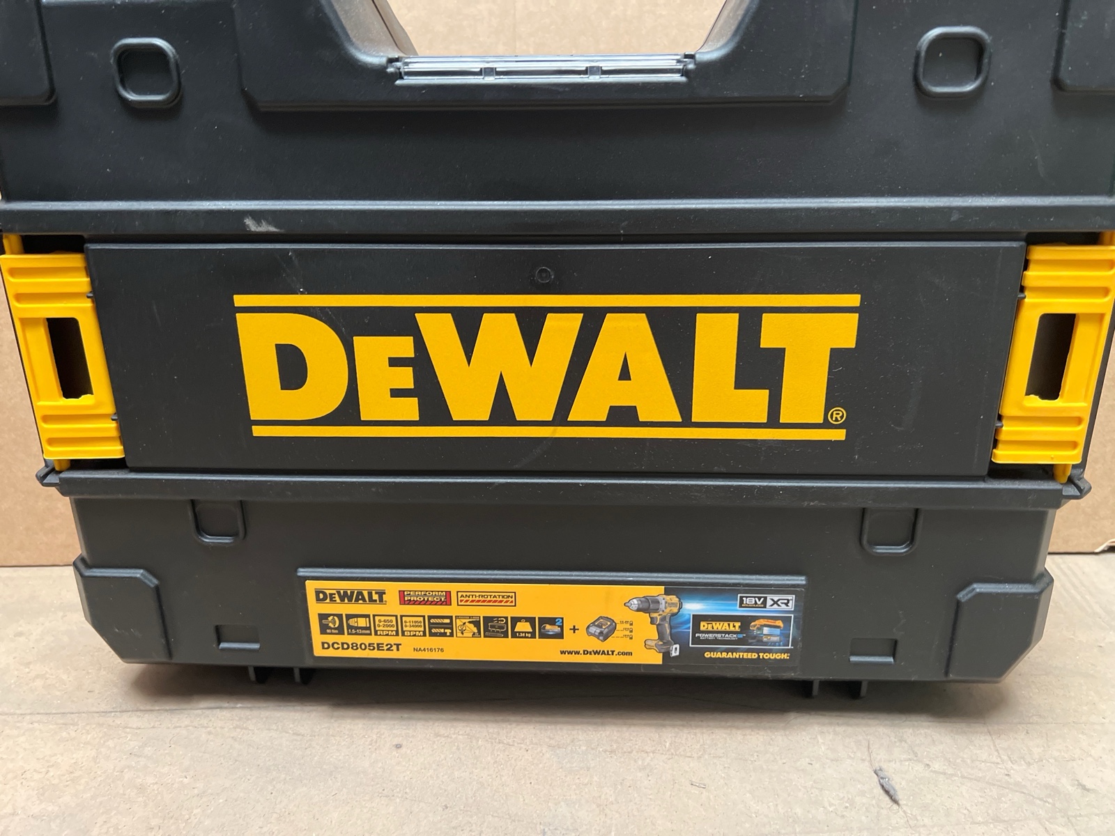 Perceuse Visseuse Percussion XR 18V 1,7Ah Li-Ion Brushless POWERSTACK Dewalt DCD805E2T