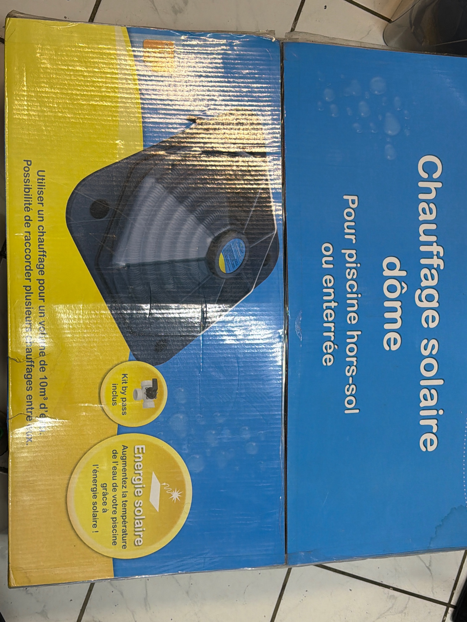 Chauffage solaire dôme pour piscine (hors-sol ou enterrée)