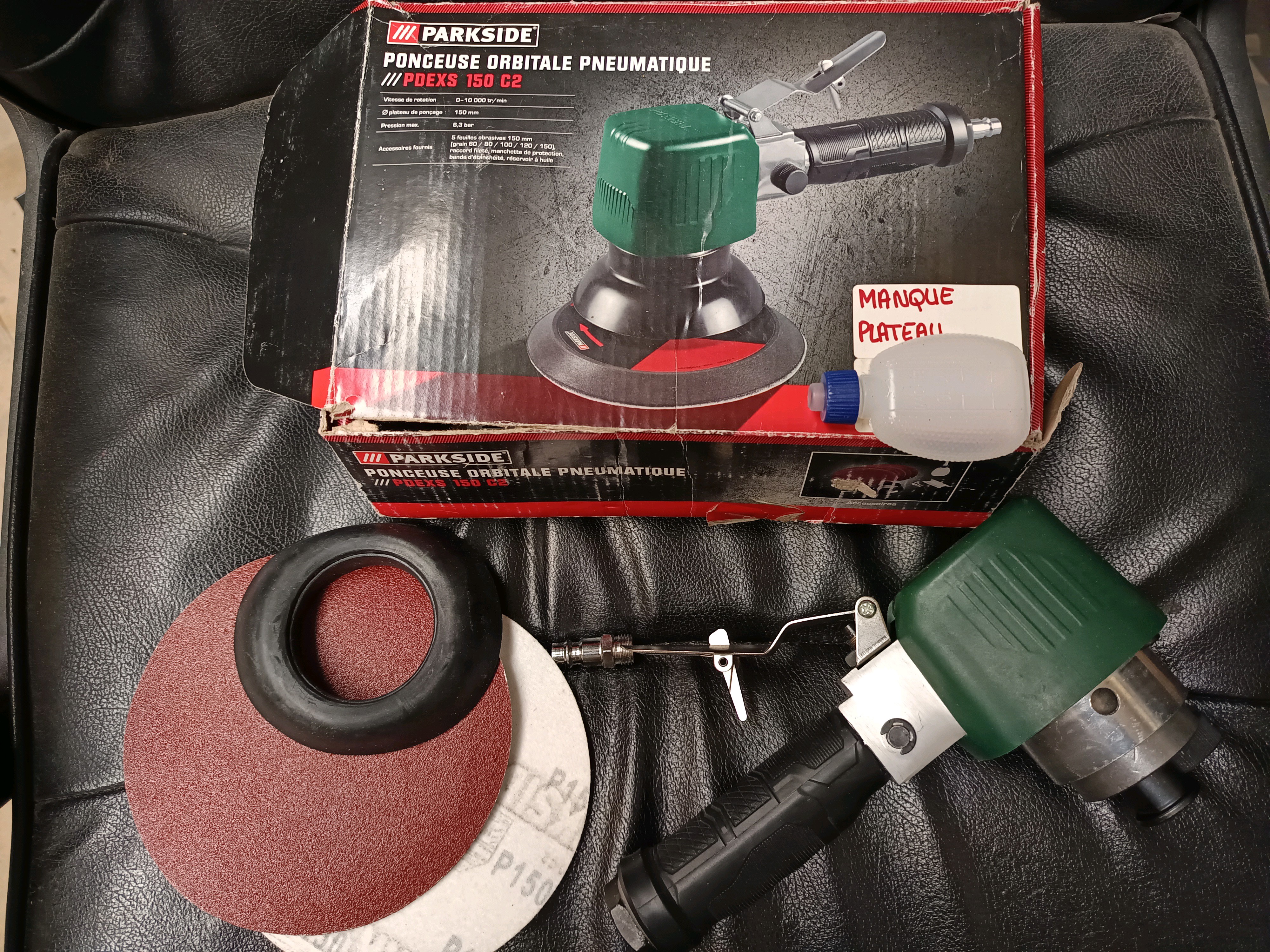 PARKSIDE Ponceuse orbitale pneumatique POEXS 150 C2