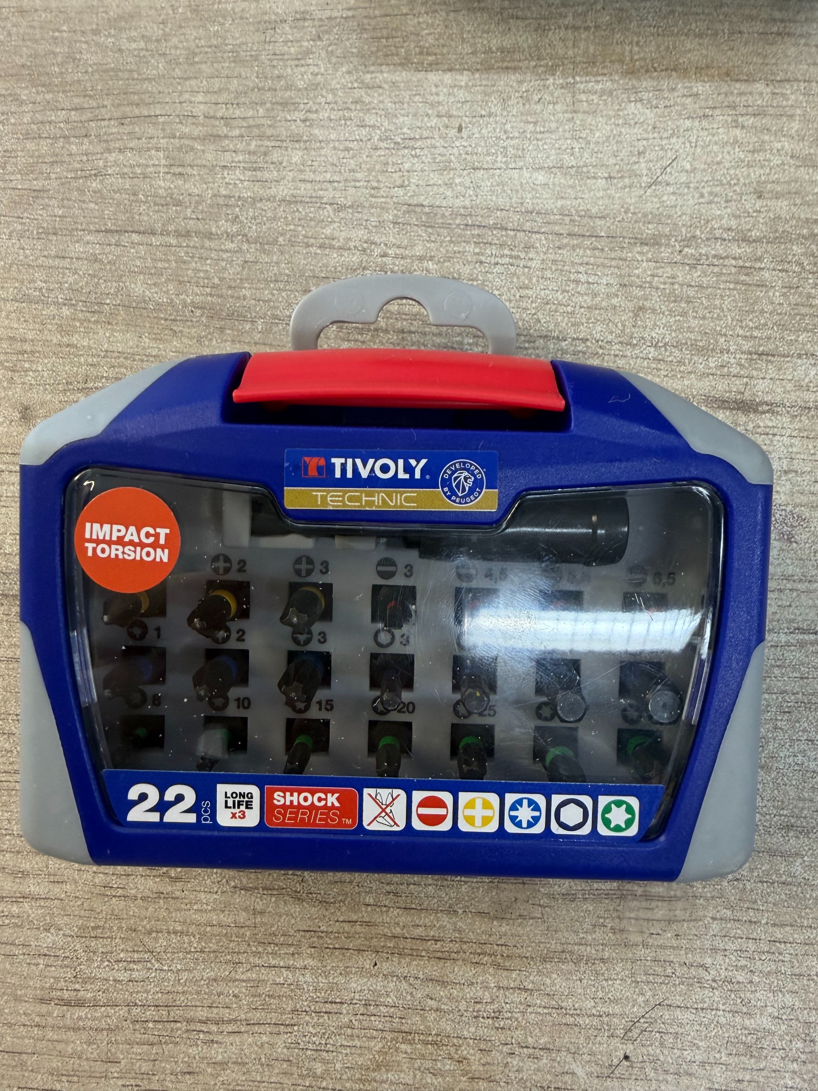 TIVOLY Technic Shock Series - Coffret 22 embouts de vissage Impact Torsion