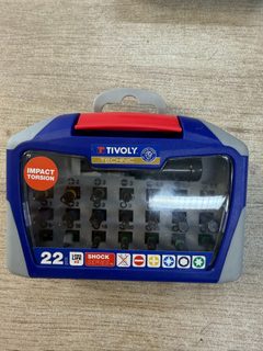 TIVOLY Technic Shock Series - Coffret 22 embouts de vissage Impact Torsion