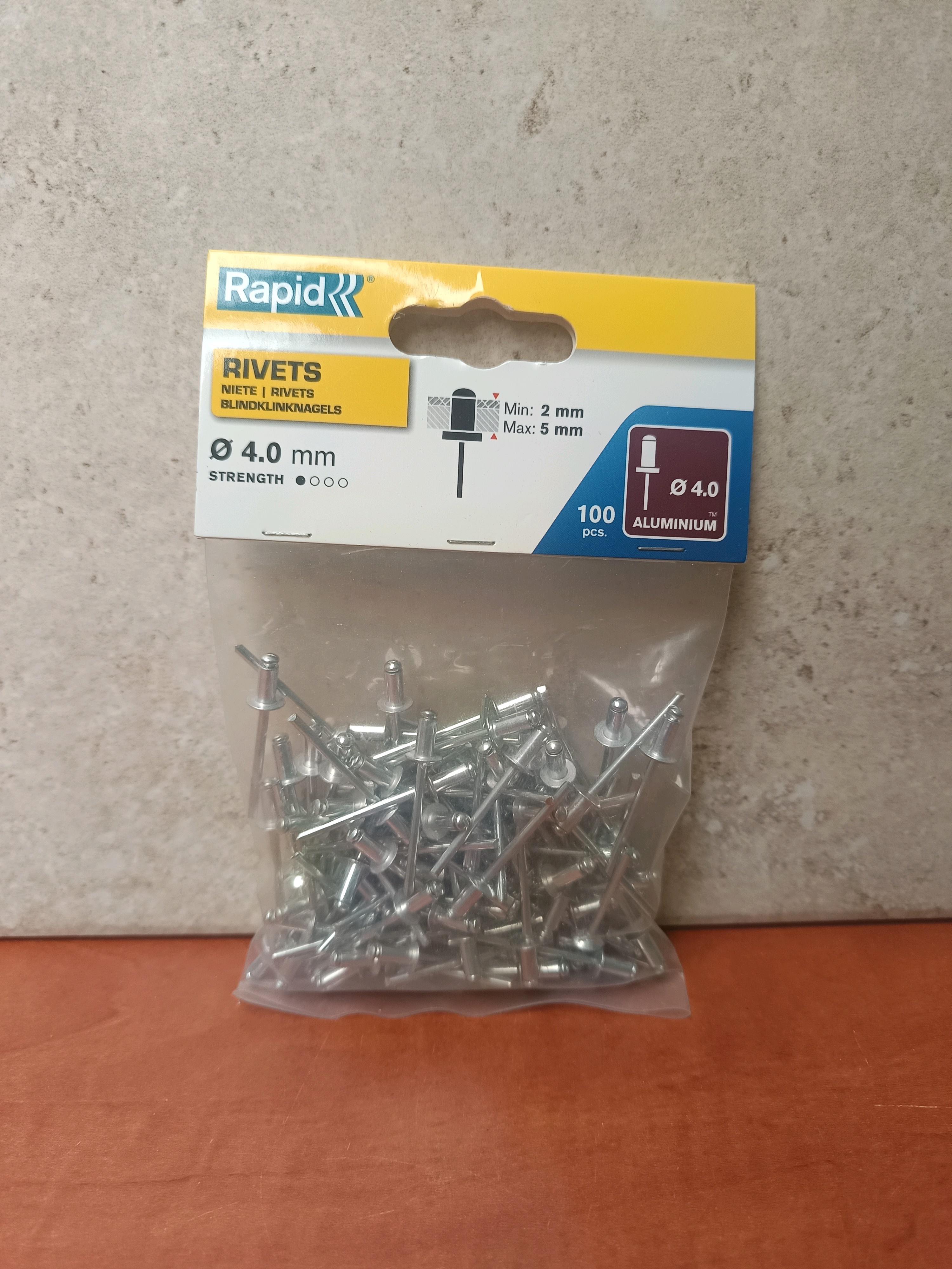 Rapid rivets aluminium Ø 4.0 mm (x100)