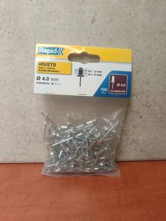 Rapid rivets aluminium Ø 4.0 mm (x100)