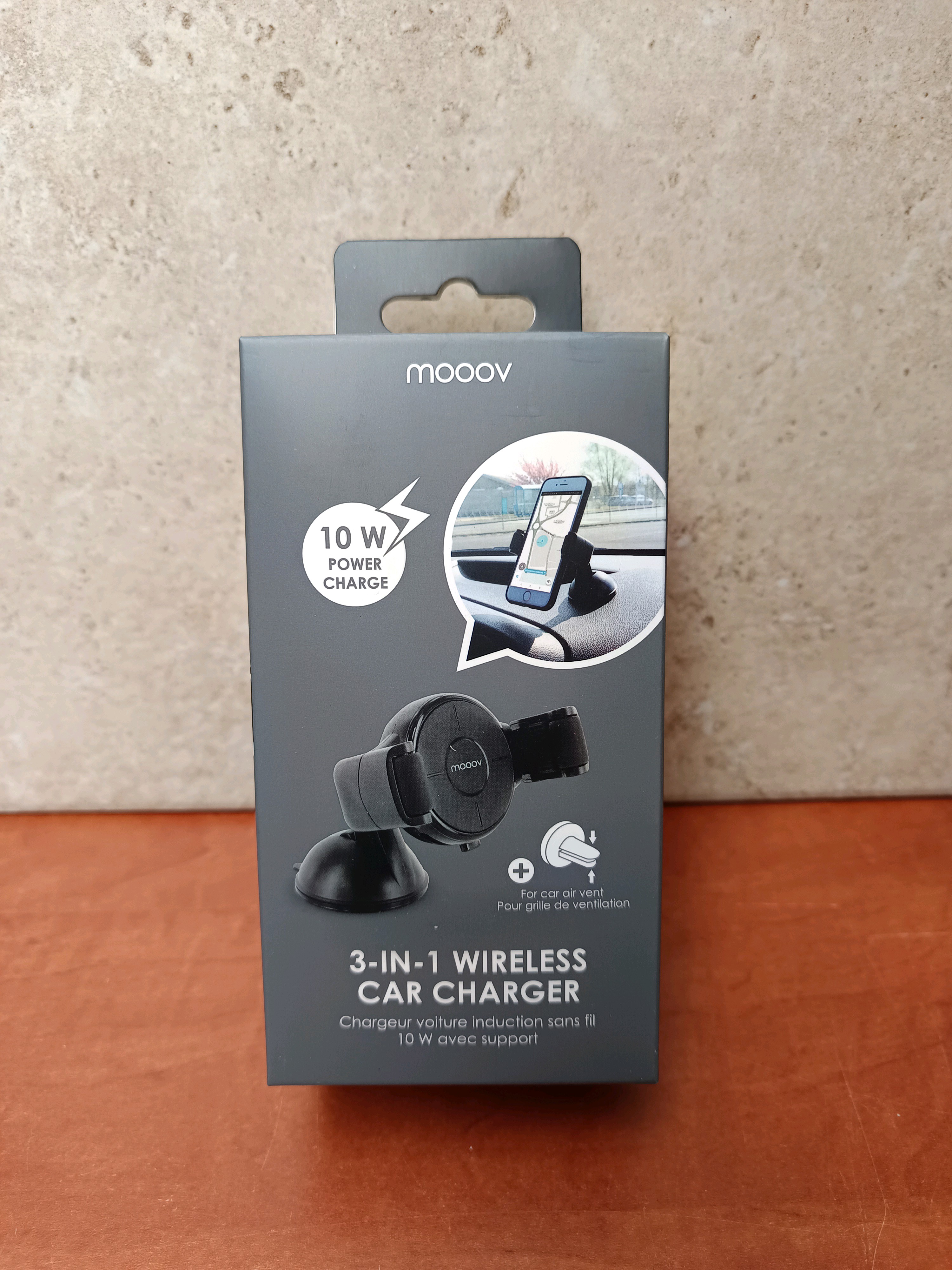 MOOOV Chargeur voiture sans fil 3‑en‑1 10 W