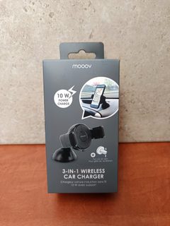 MOOOV Chargeur voiture sans fil 3‑en‑1 10 W
