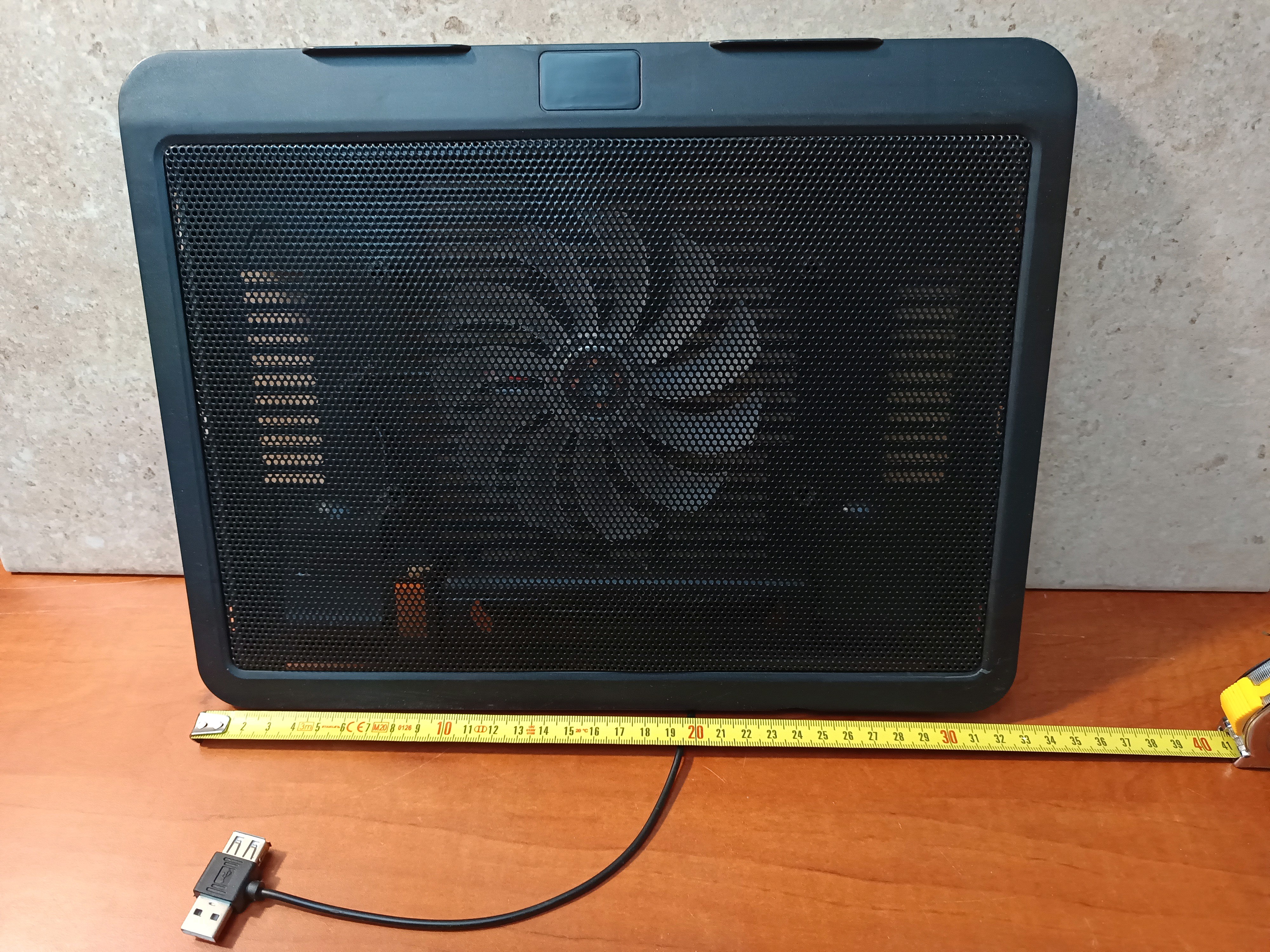Support de refroidissement pour PC portable USB avec grand ventilateur central