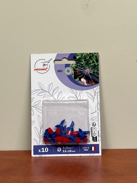 JARDIBRIC micro-asperseurs 360° pour tuyau Ø 4–6 mm