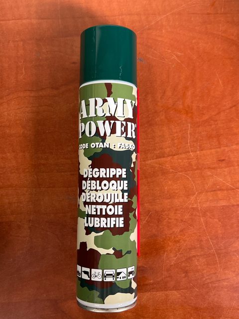 Spray multi-usages Army Power – dégrippant, débloquant, dérouillant, nettoyant, lubrifiant