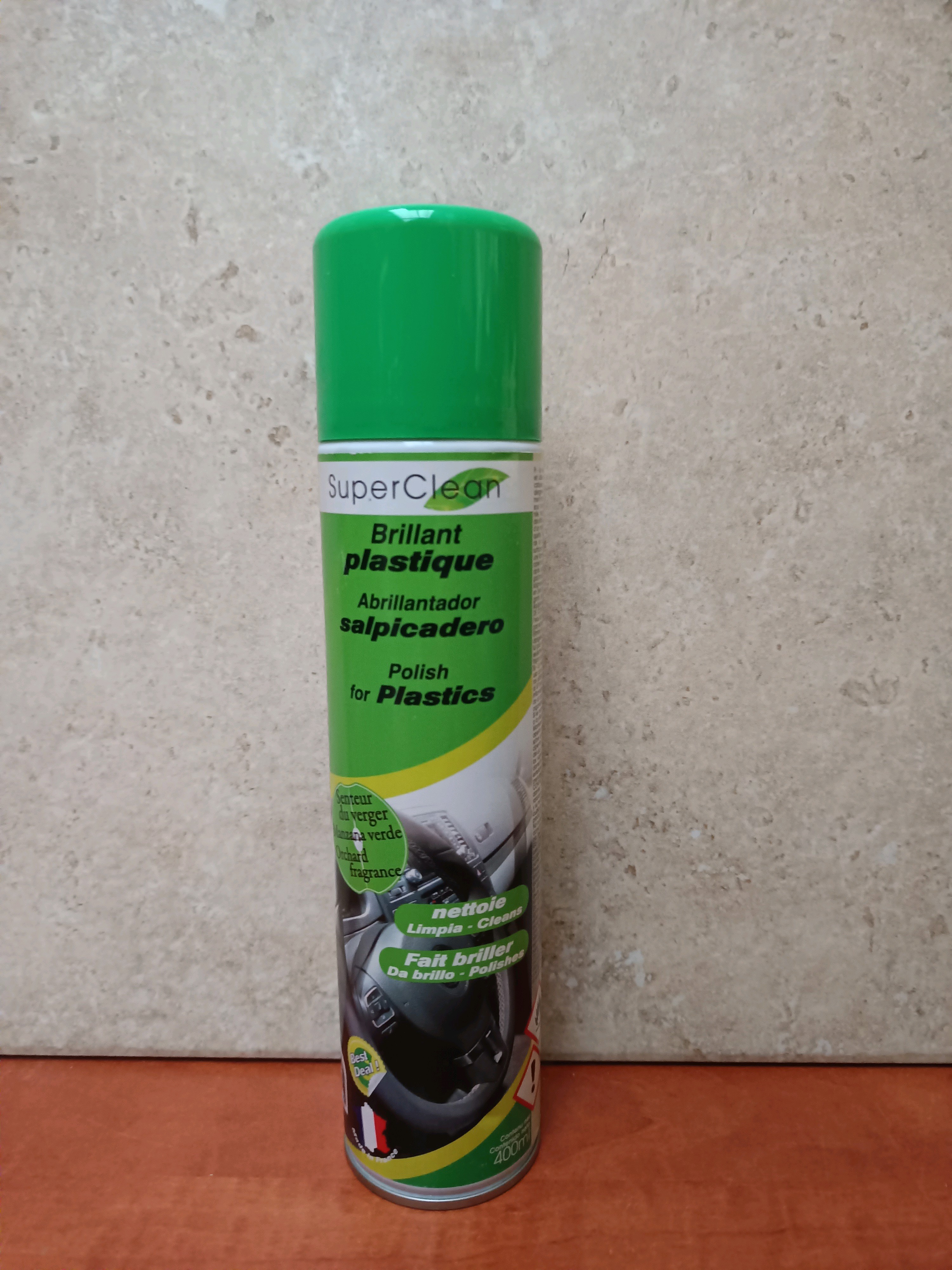 SuperClean Brillant plastique – Polish pour plastiques aérosol 400 ml