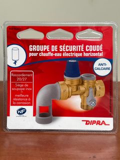DIPRA Groupe de sécurité coudé 20/27 pour chauffe-eau électrique horizontal