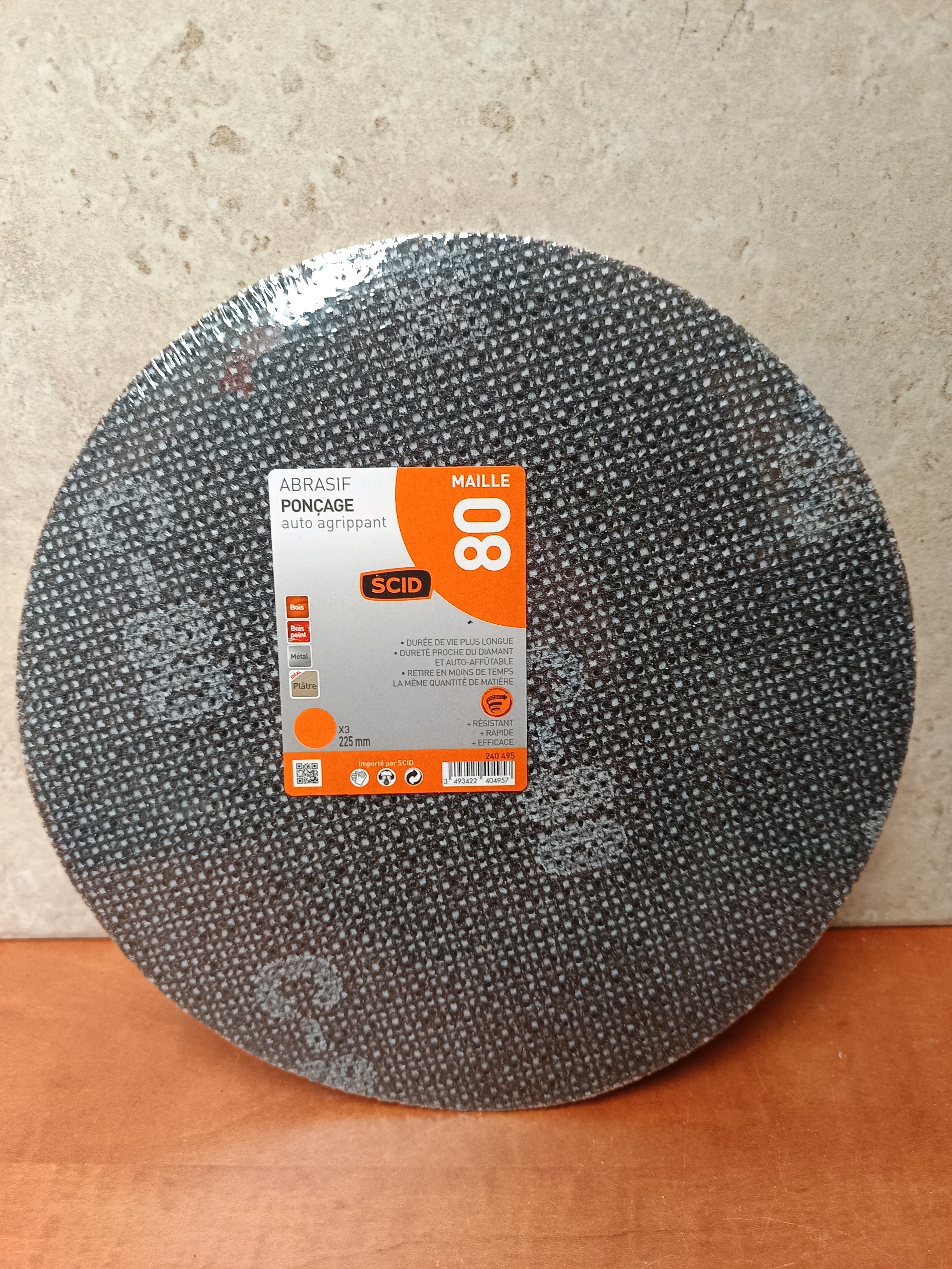 SCID disque abrasif maille 80 auto-agrippant
