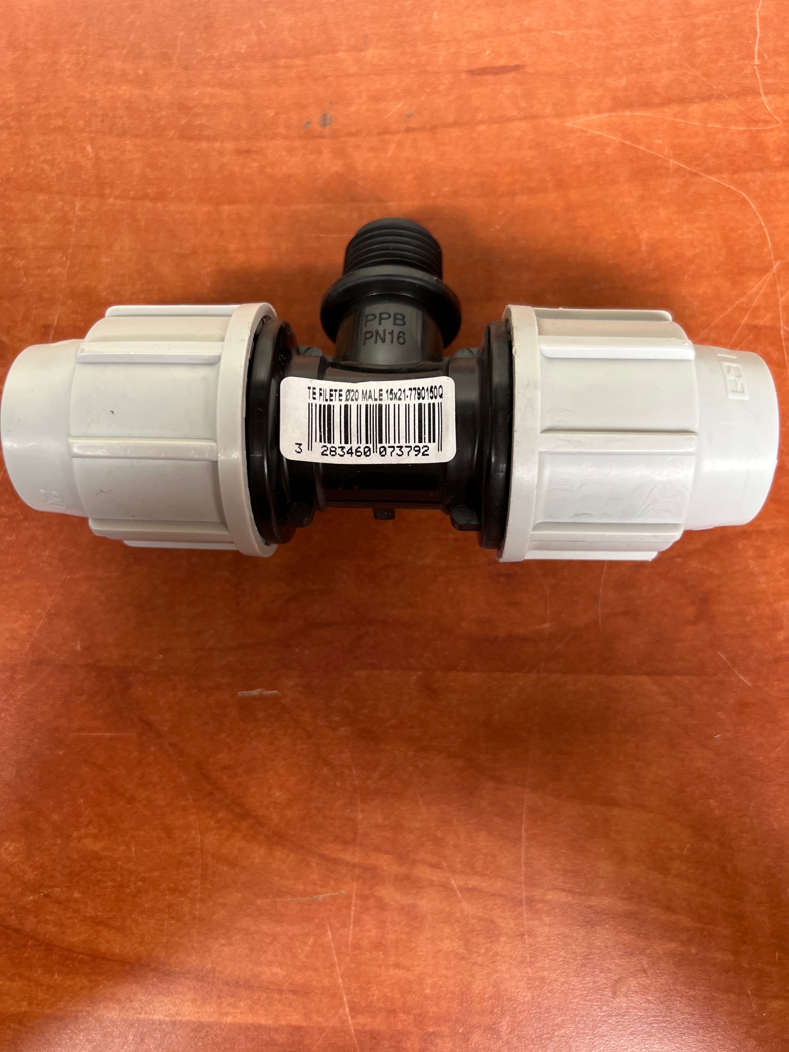 Té de compression PN16 à sortie mâle – PP-B