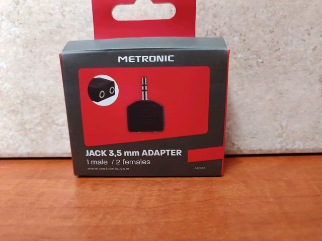 Metronic adaptateur jack 3,5 mm 1 mâle vers 2 femelles