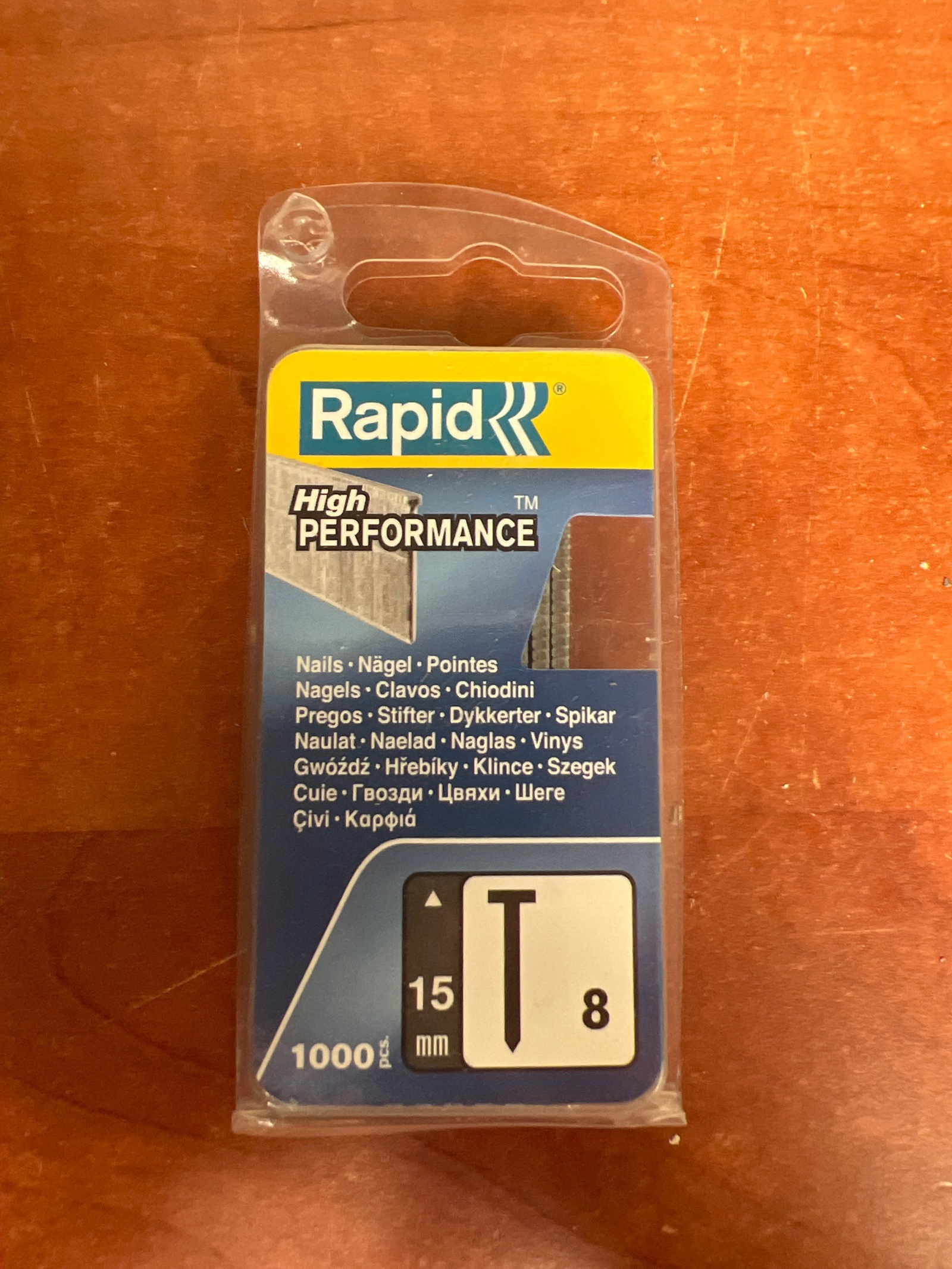 Rapid Pointes No. 8 (T8) 15 mm – boîte de 1000 – High Performance