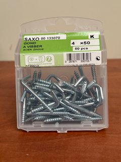 SAXO 00 133070 Gond à visser acier zingué 4 x 50 - Boîte de 50 pcs