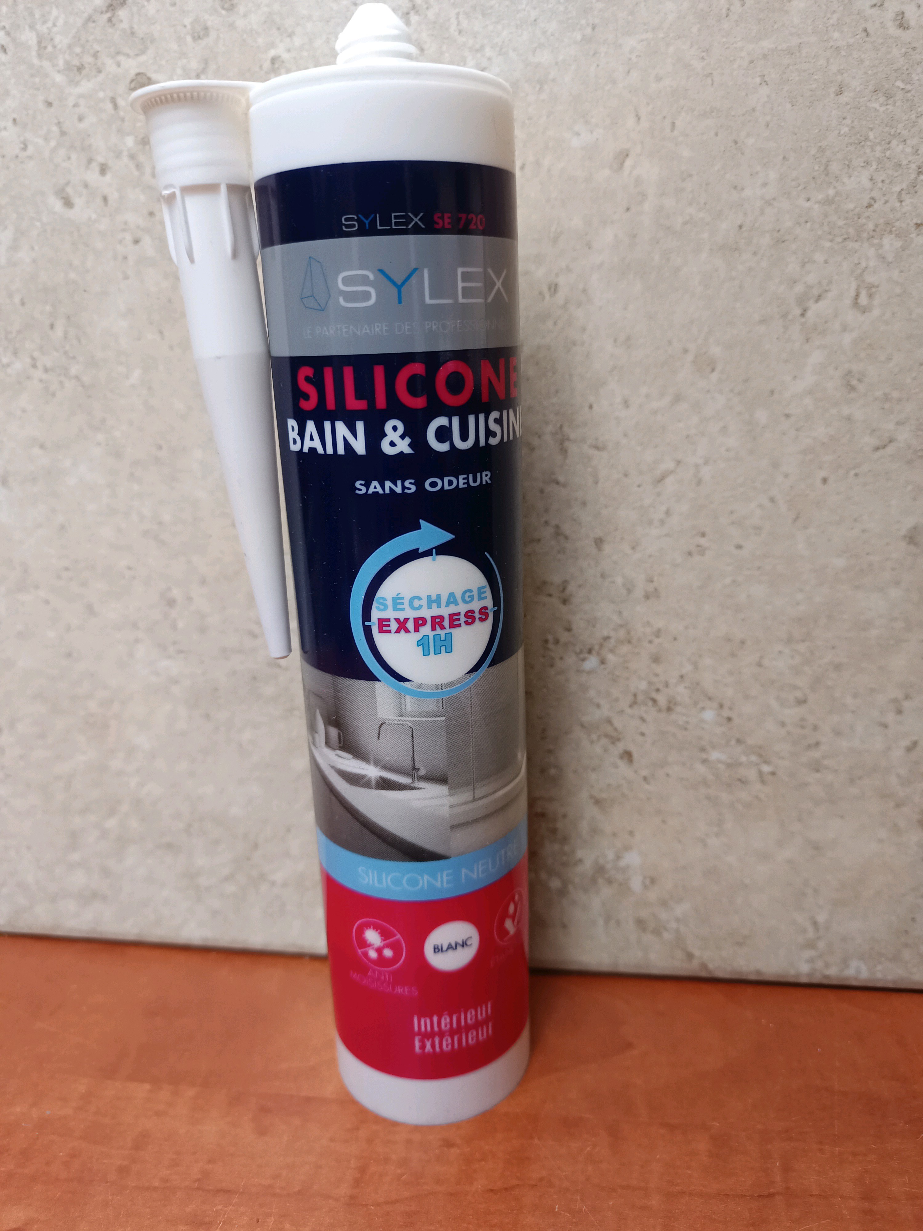 SYLEX Silicone Bain & Cuisine neutre - blanc