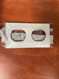 Schneider Electric Ovalis S320724 plaque 2 postes vertical 71 mm - blanc — photo 1