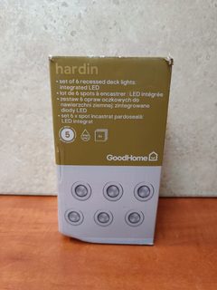 GoodHome Hardin – Lot de 6 spots encastrés de terrasse LED intégrée, IP65/IP67