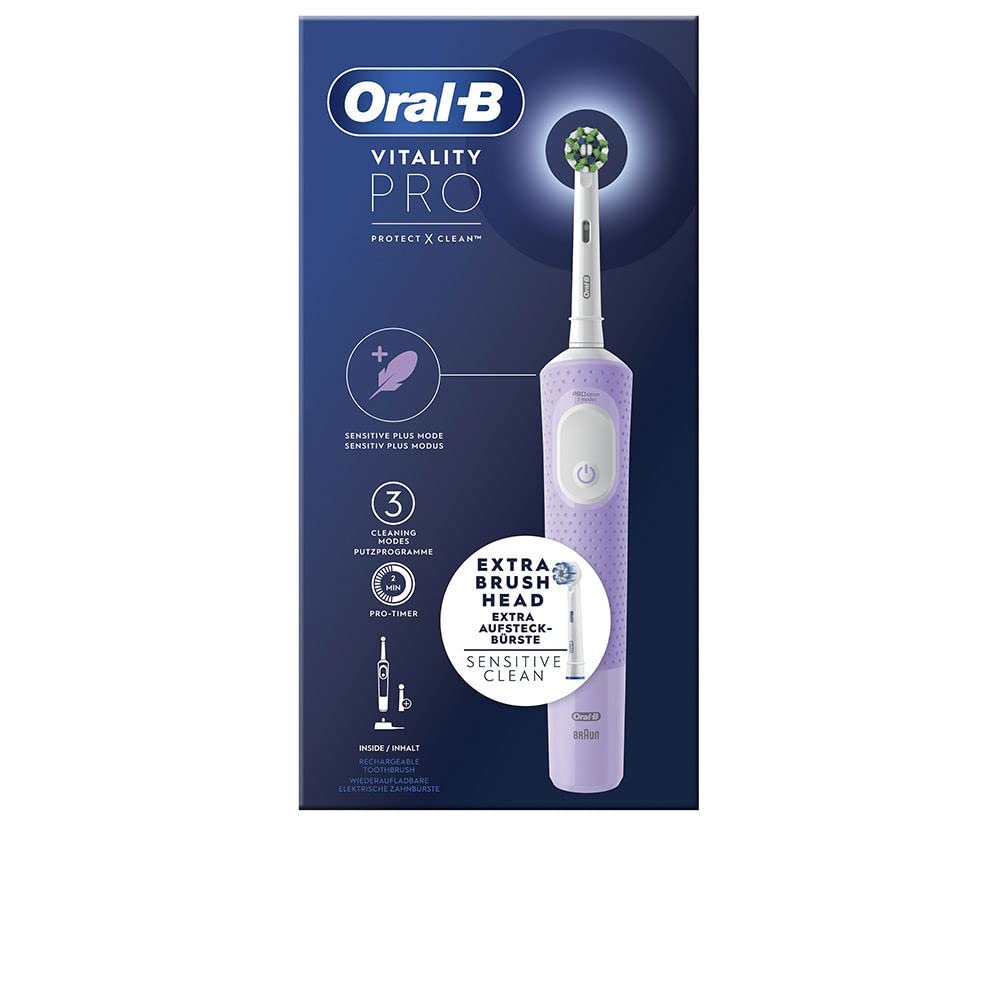 Brosse À Dents Électrique Oral-B Vitality Pro Violette - 3 Modes De Brossage - Batterie Longue Durée