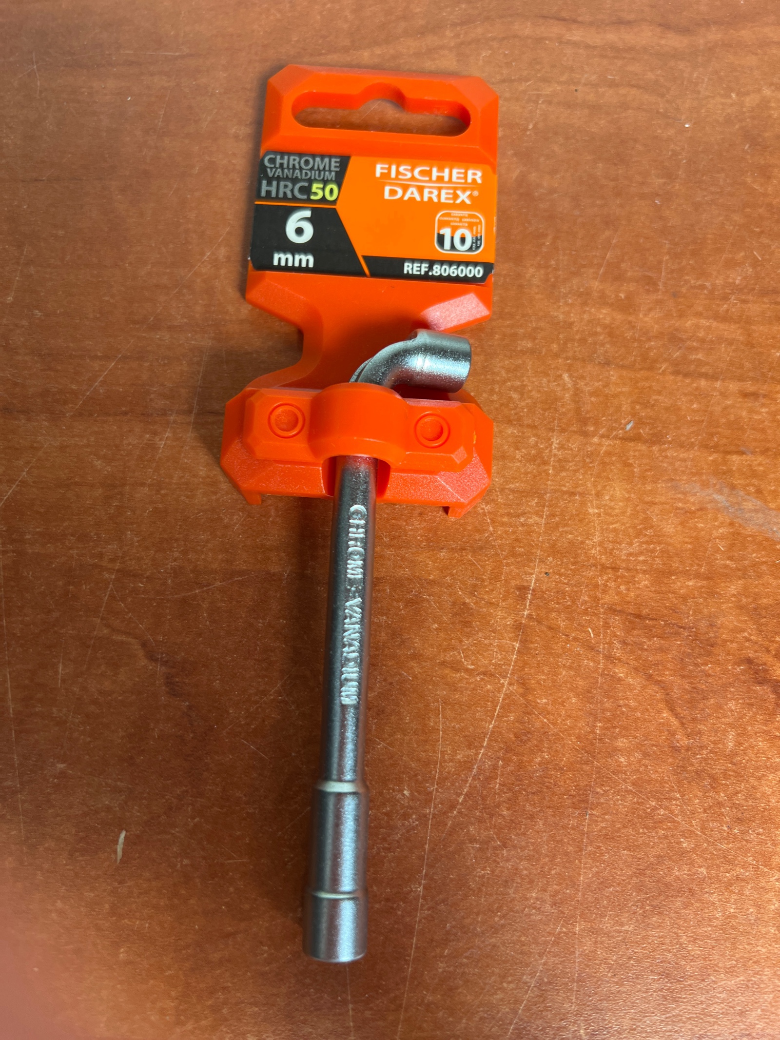 Fischer Darex clé à pipe coudée 6 mm – Chrome HRC 50