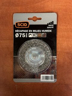 SCID Brosse métallique circulaire Ø75 mm – décapage en milieu humide