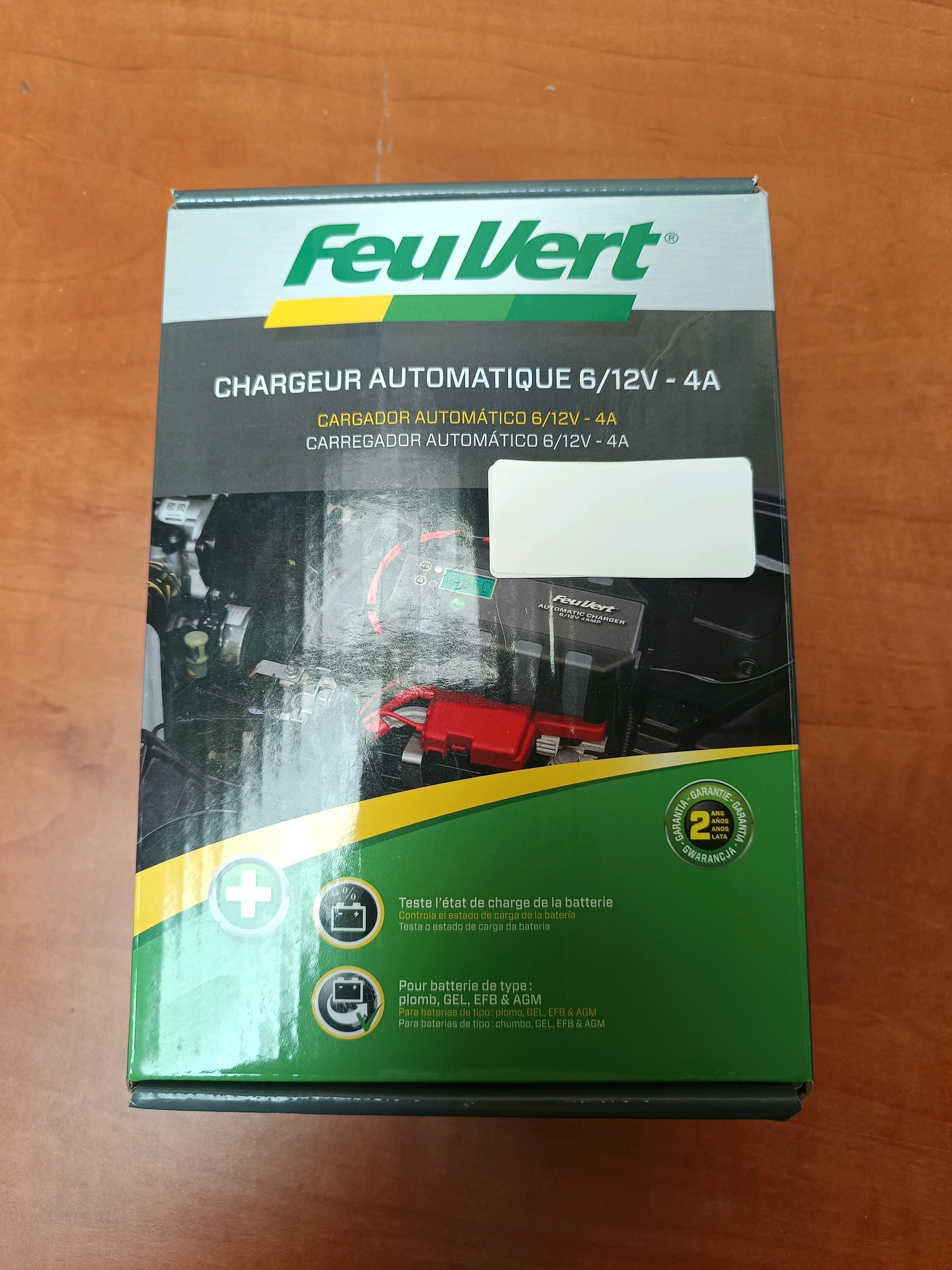 Feu Vert Chargeur automatique 6/12V - 4A
