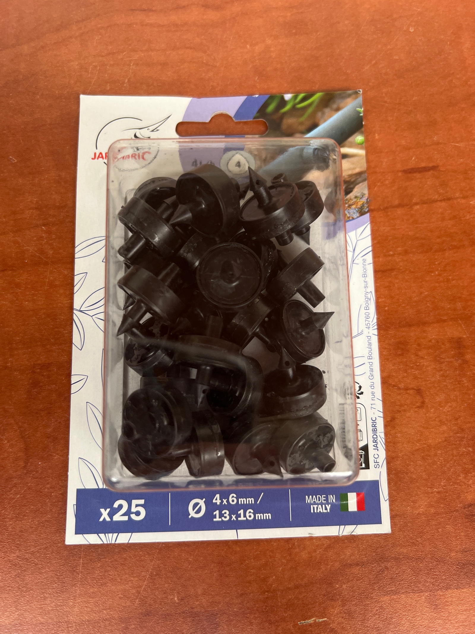 Jardibric attaches tuteur double clip Ø 4 x 6 mm / 13 x 16 mm (x25)