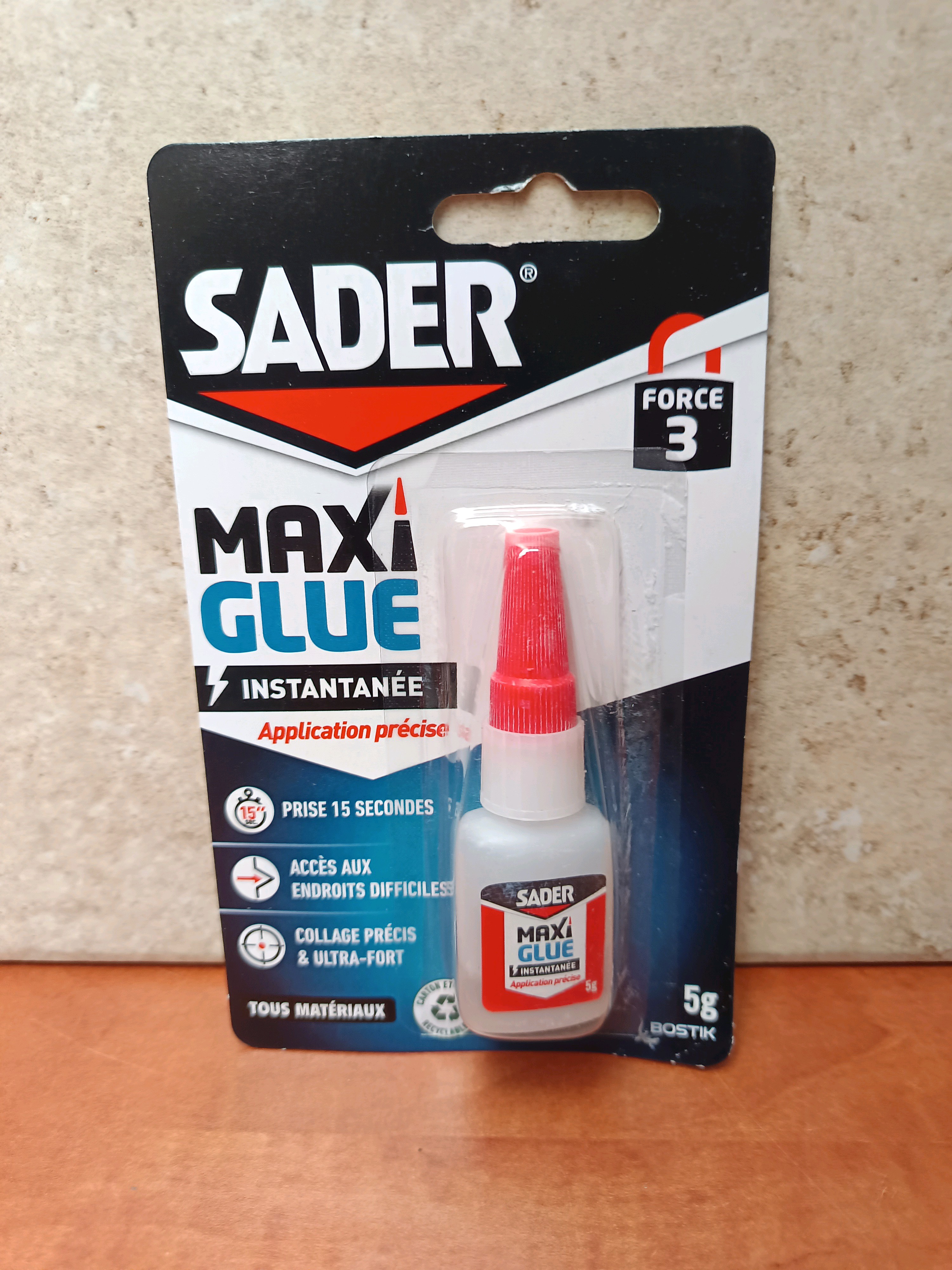 Sader Maxi Glue Instantanée 5 g (Force 3)