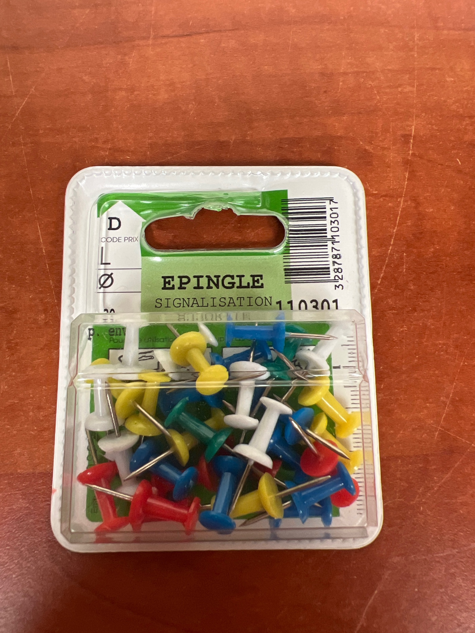 Épingles de signalisation 110301 multicolores (boîte)