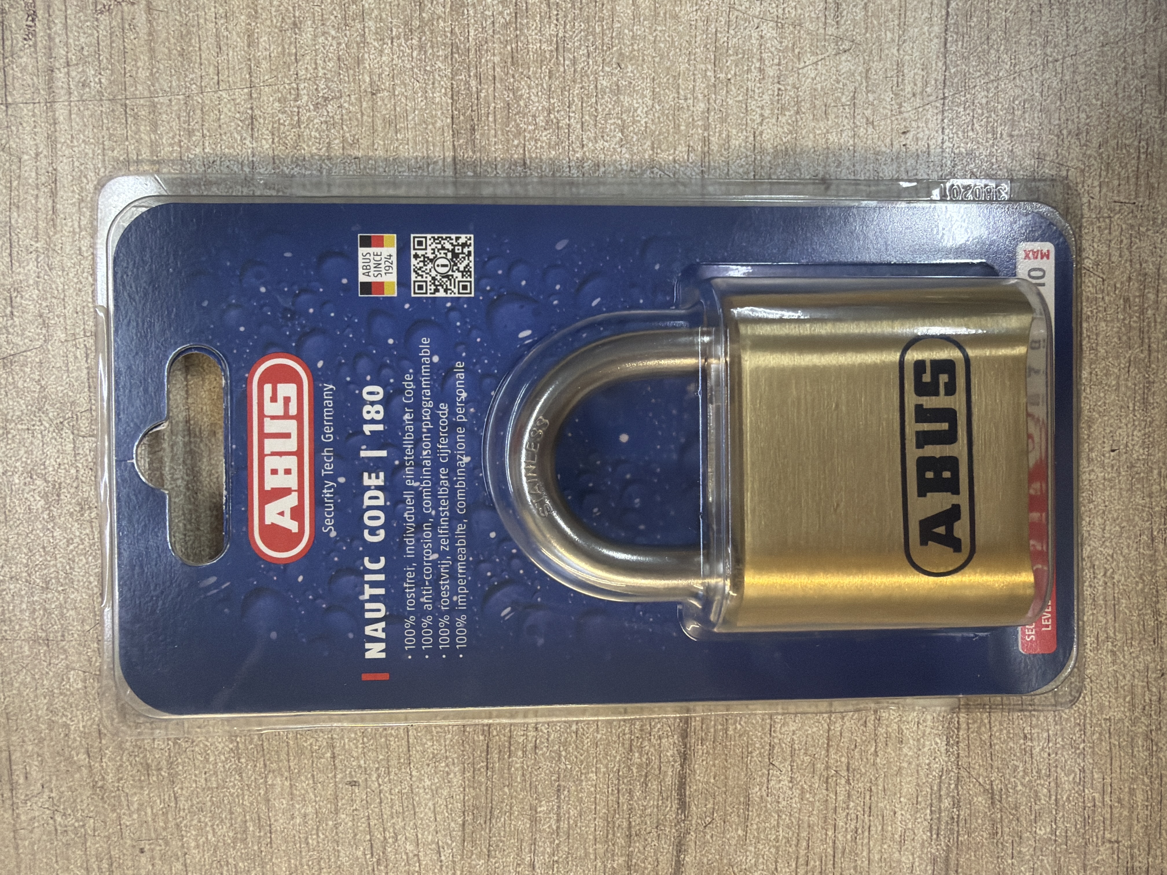 ABUS Nautic Code 180 – Cadenas à combinaison
