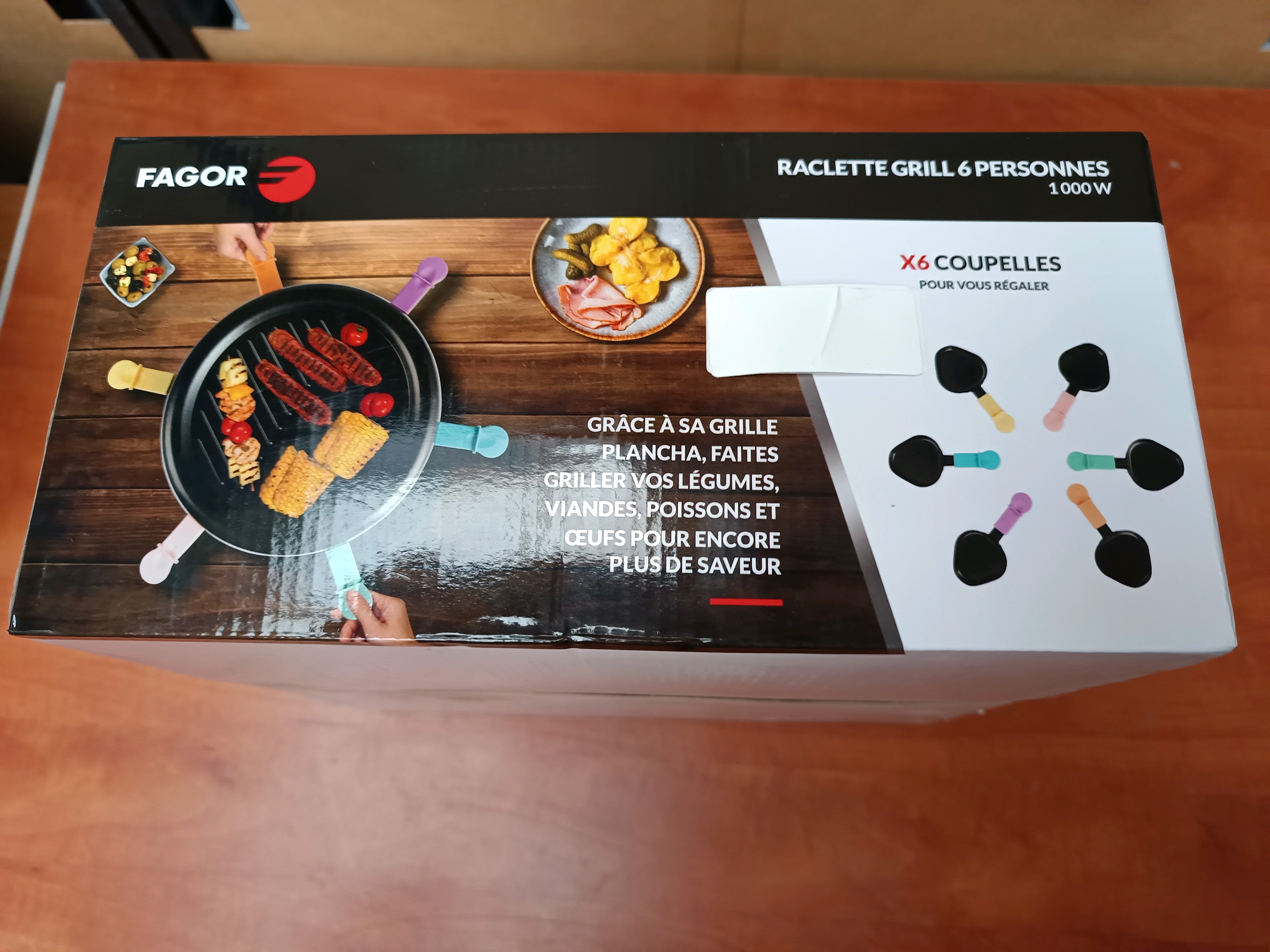Fagor Raclette Grill 6 personnes 1000 W (x6 coupelles)