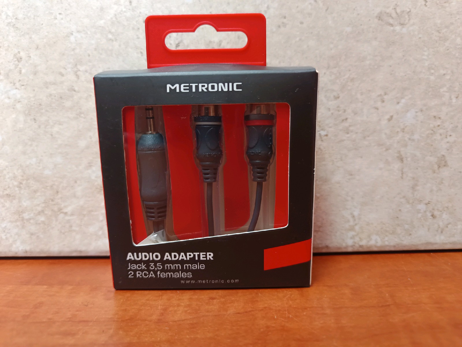 Metronic Adaptateur audio Jack 3,5 mm mâle vers 2 RCA femelles