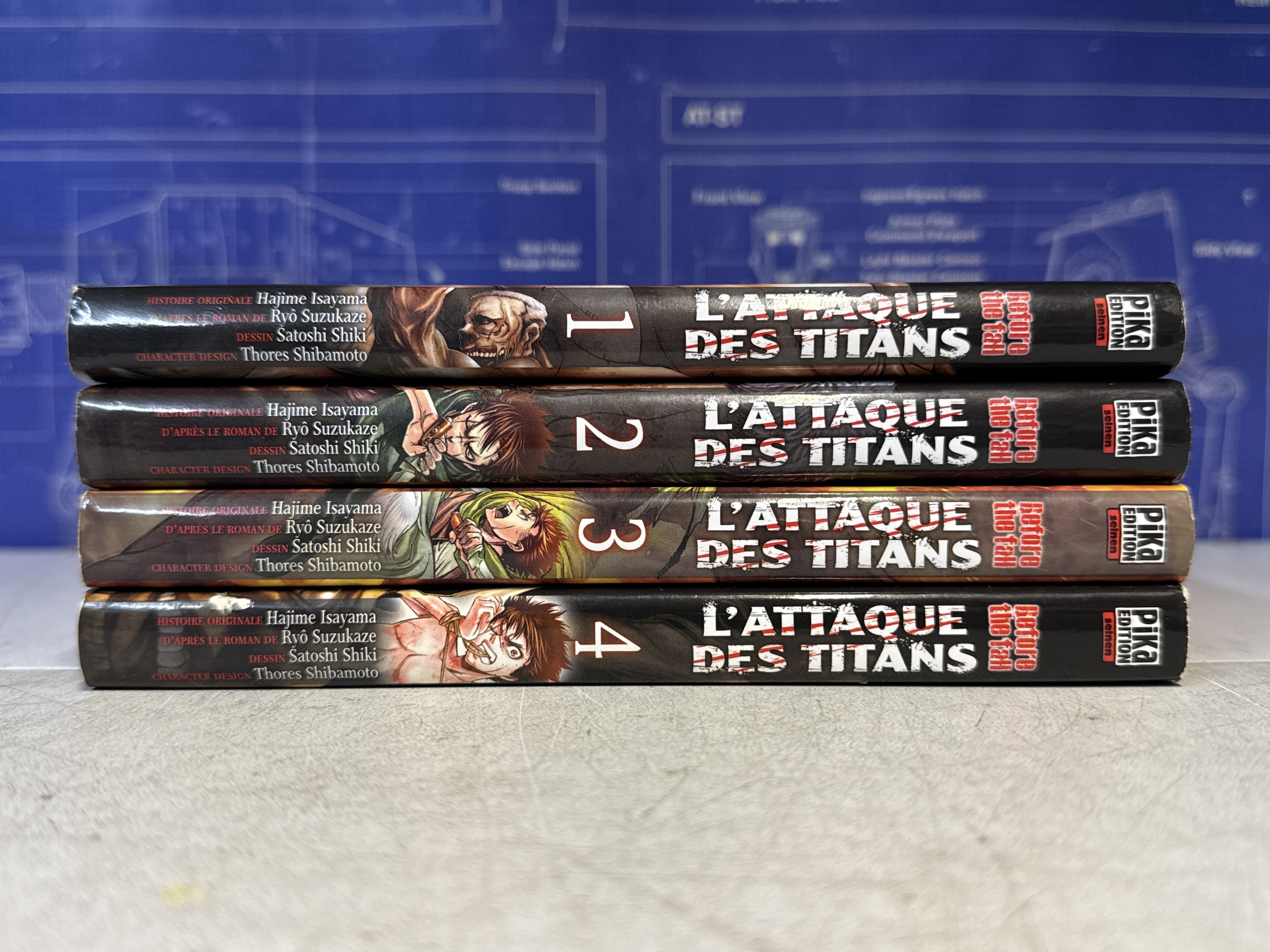 Lot manga L’Attaque des Titans tomes 1 à 4 Pika Edition