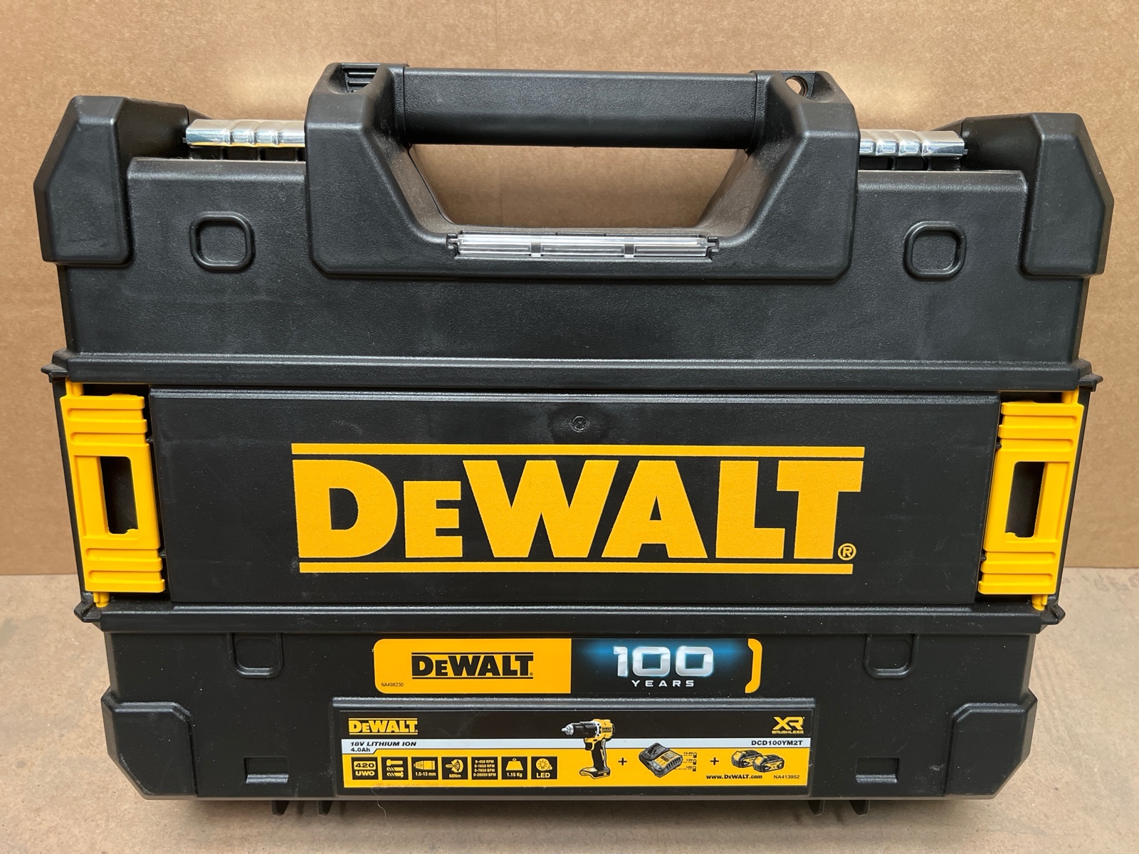 Perceuse à Percussion DeWALT DCD100YM2T (2 x 4,0 Ah DCB1104 TSTAK II)