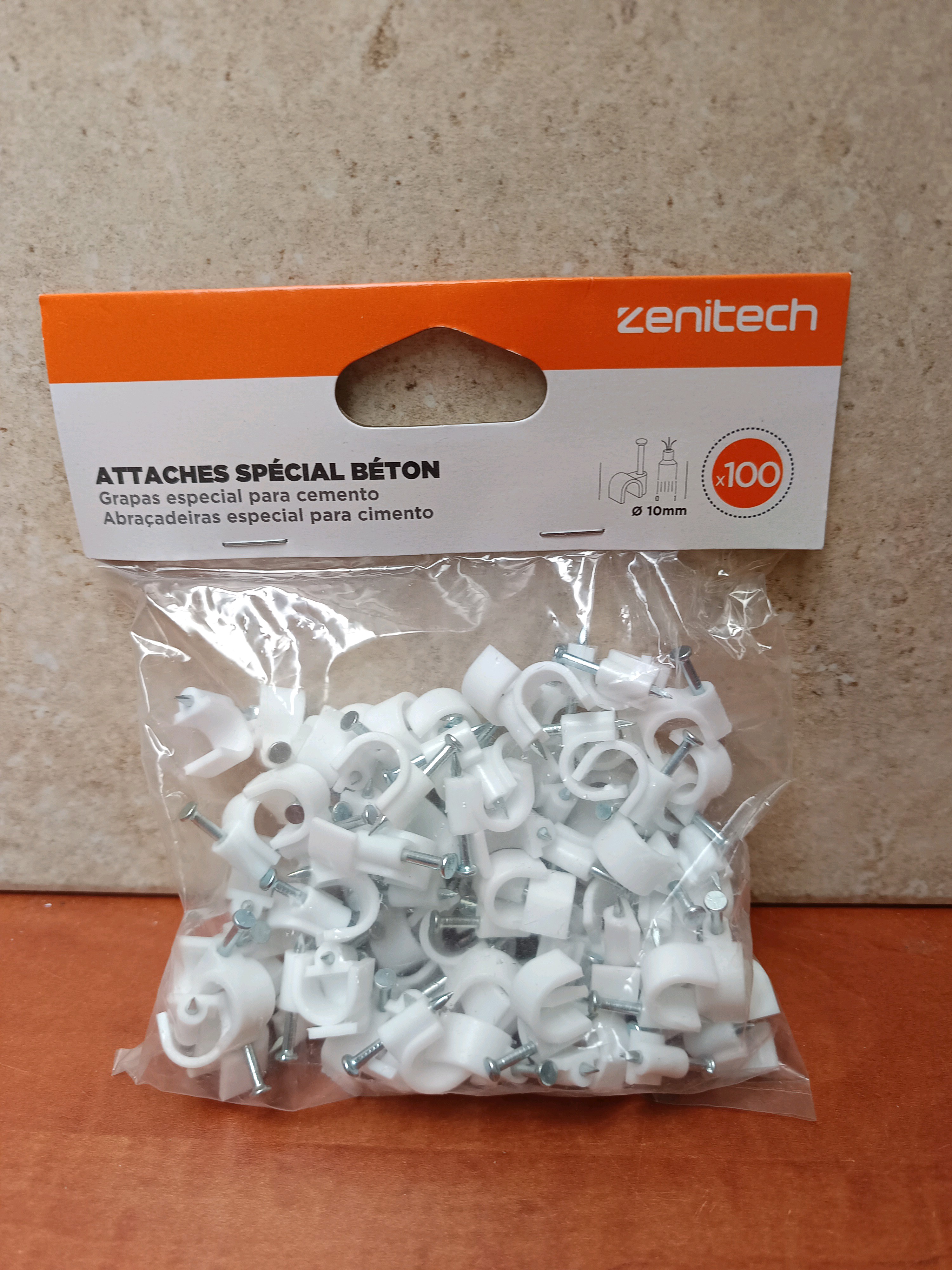 Zenitech Attaches spécial béton Ø 10 mm (x100)