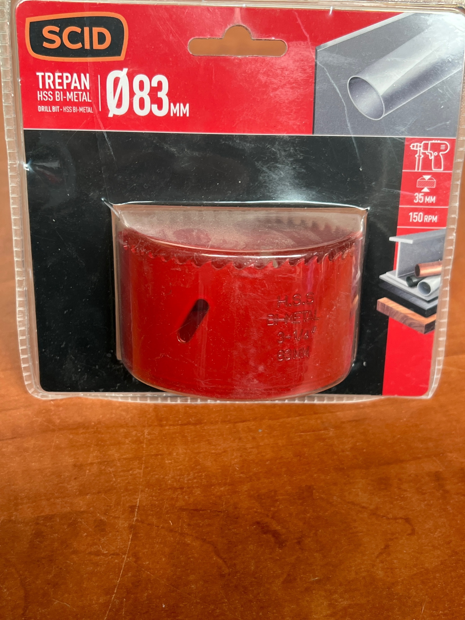 SCID Trépan Ø83 mm (scie cloche)