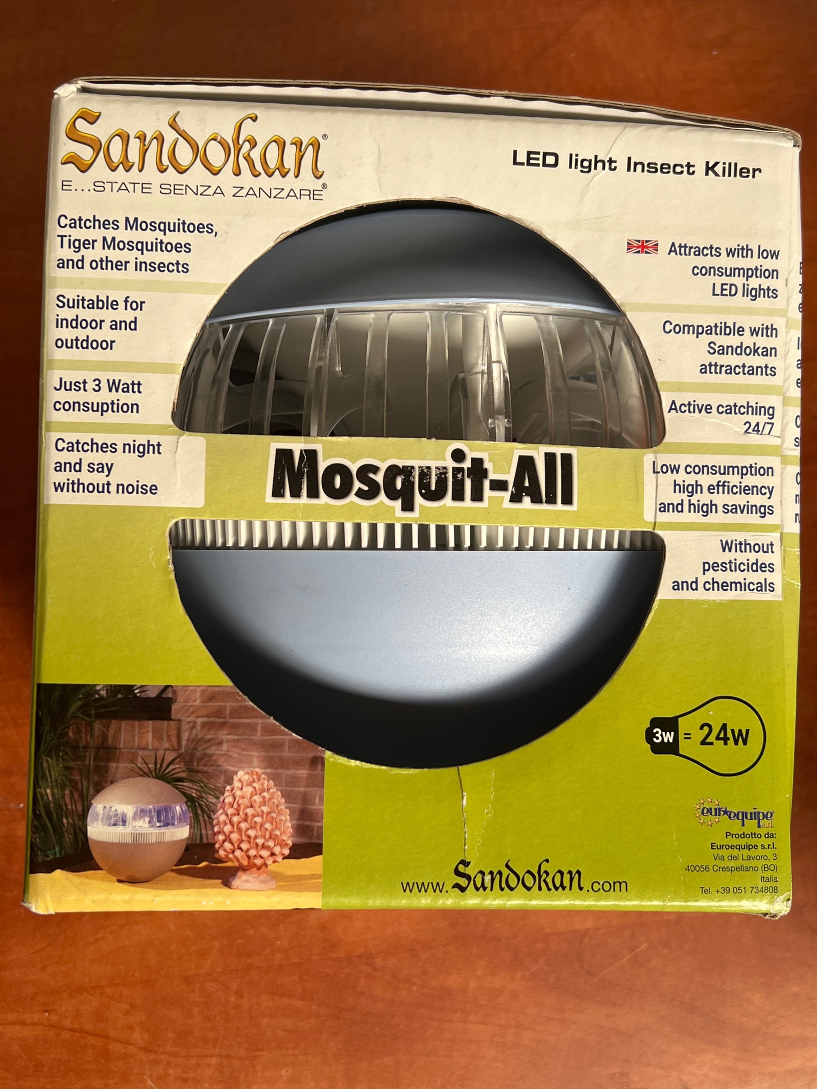 Sandokan Mosquit-All lampe anti-insectes LED