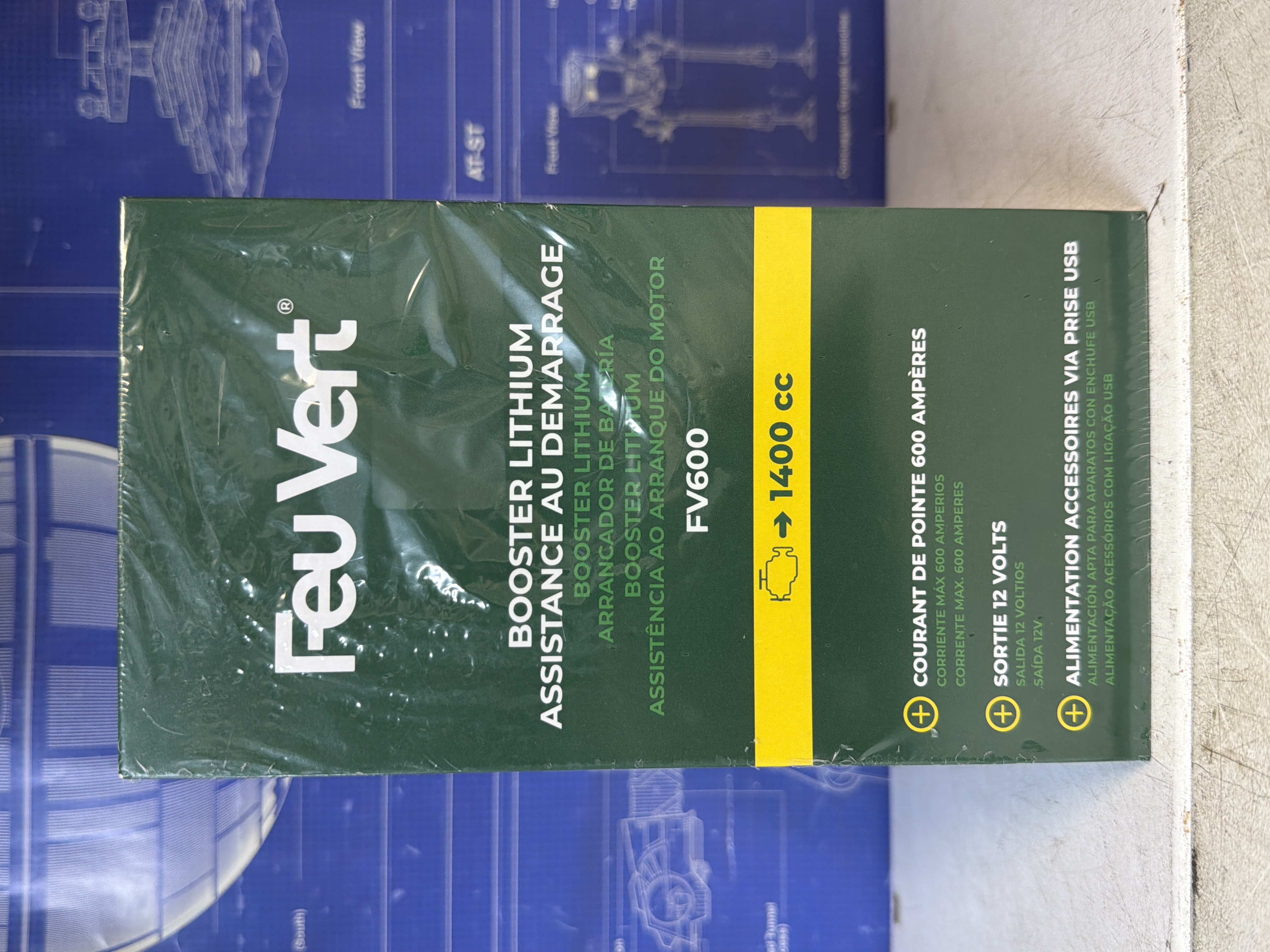 Booster de démarrage lithium Feu Vert FV600 600A 12V