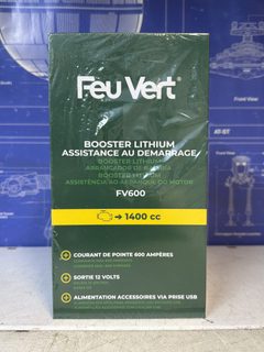 Booster de démarrage lithium Feu Vert FV600 600A 12V