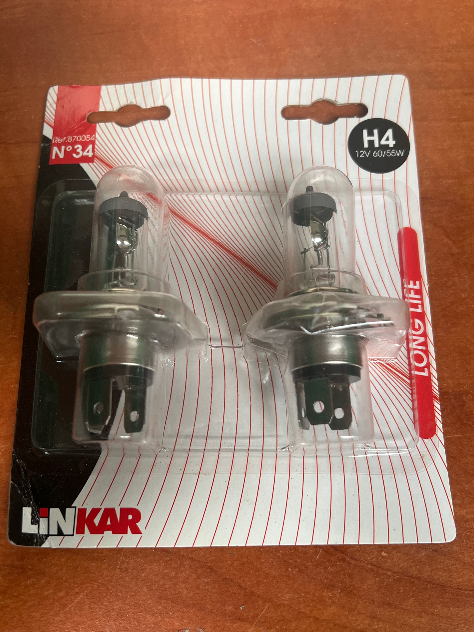 Linkar H4 12V 60/55W ampoules halogènes Long Life