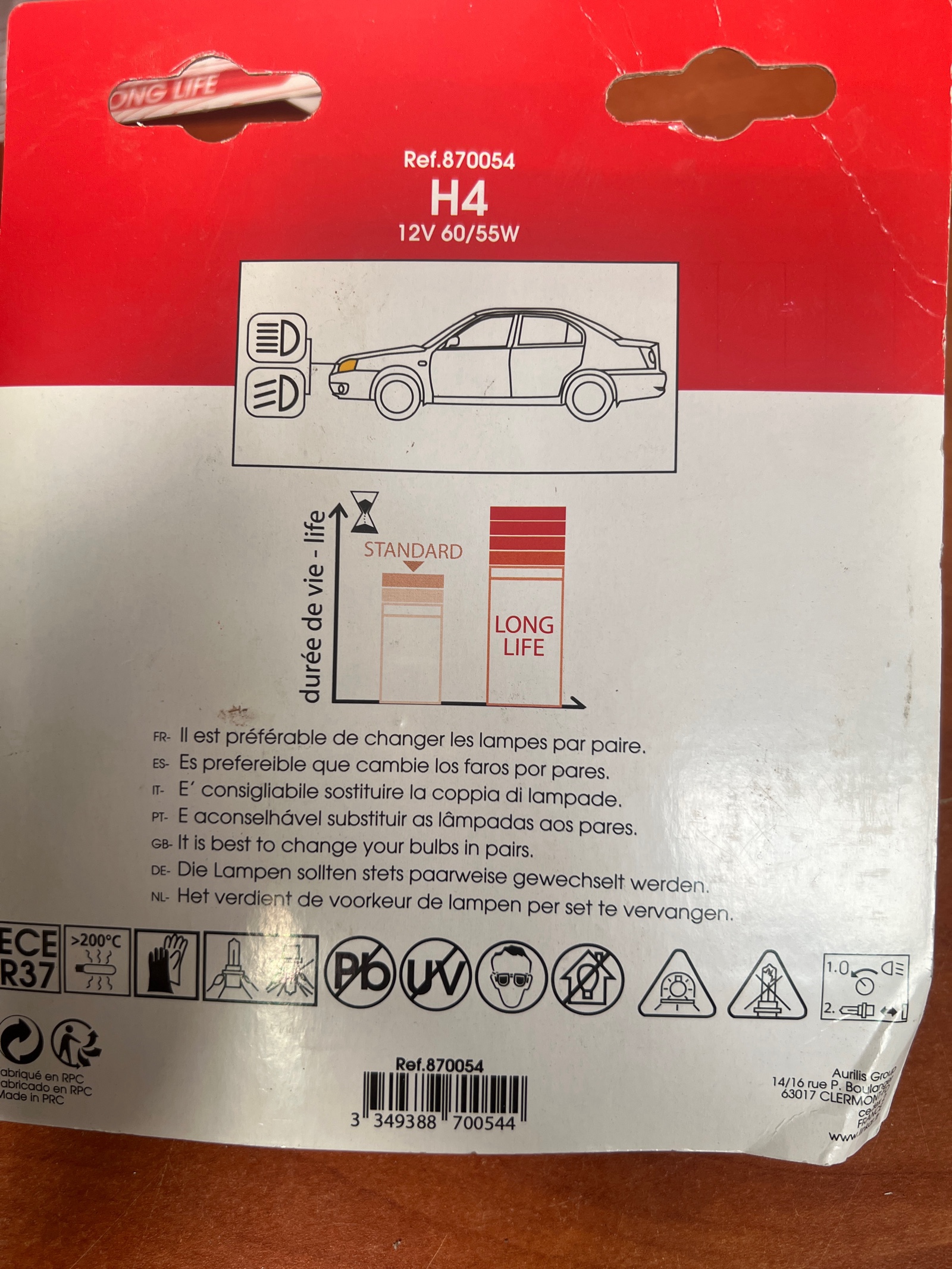 Linkar H4 12V 60/55W ampoules halogènes Long Life — photo 2