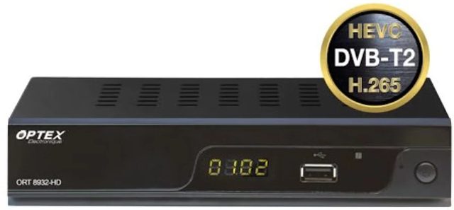 Optex ORT 8932-HD Décodeur TNT HD DVB-T2 HEVC