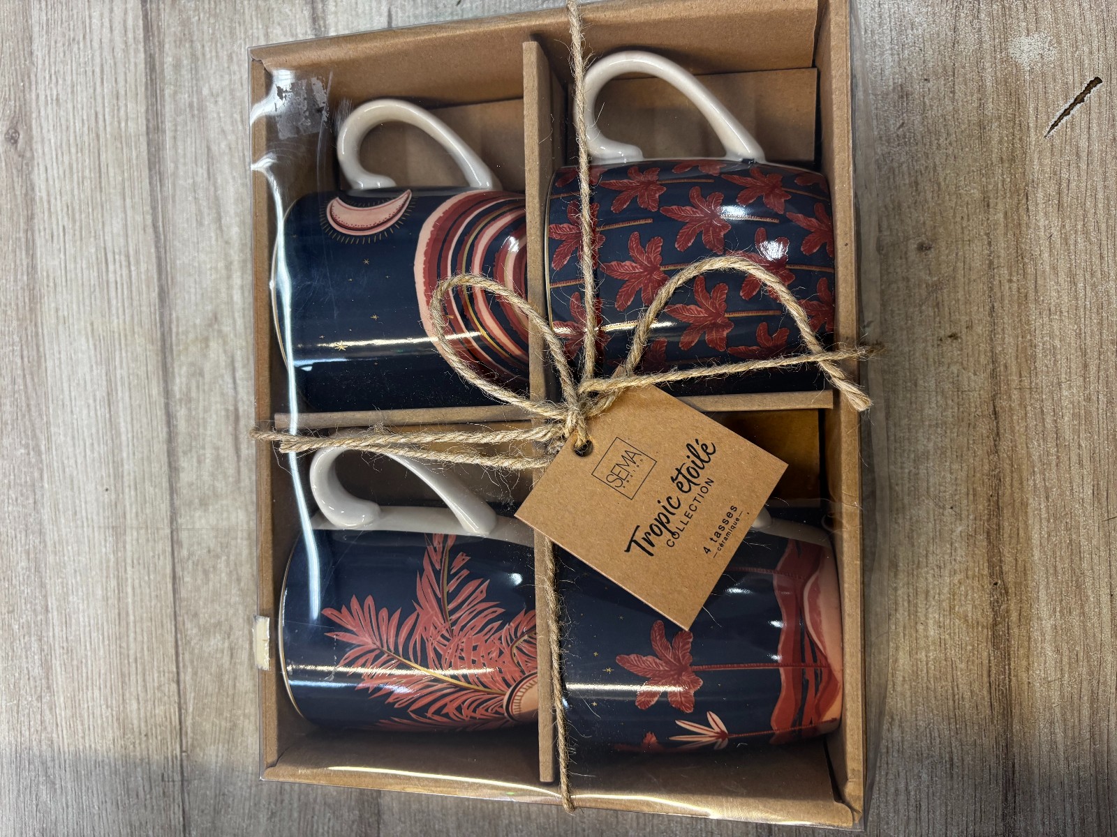 Sema Design Tropic étoilé - Lot de 4 tasses