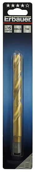 Foret métal TiN 15 mm ERBAUER