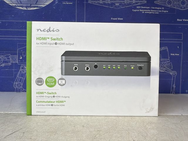 Nedis VSWI3404AT switch HDMI 4 entrées vers 1 sortie 4K