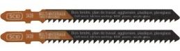 SCID lot de 2 lames de scie sauteuse bois plastique 100 mm